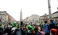 Many people on the OÃ¢â¬â¢connell street on St. Patrick`s Day ParadeÃÂ in Dublin, Ireland, March 18th 2015 Royalty Free Stock Photo